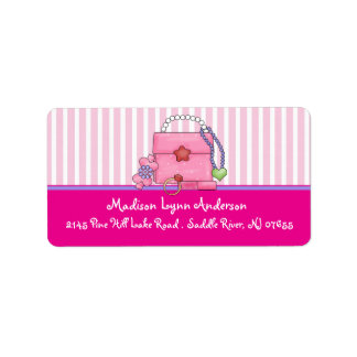Fun Girl Purse Return Address Labels. Label
