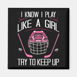 Fun Girls Hockey Designs For Women Field Hockey No Magnet