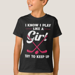 Fun Girls Hockey Designs For Women Field Hockey No T-Shirt