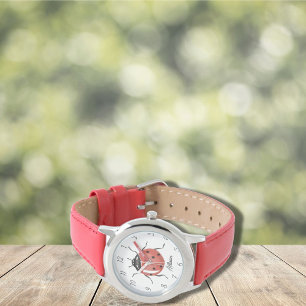 Fun Girls red Ladybug Kids  Watch