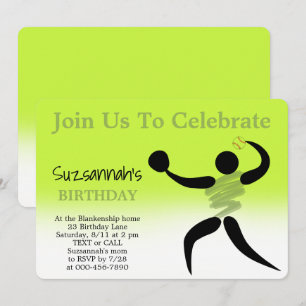 Fun Girls Softball Custom Birthday Party Invitatio Invitation