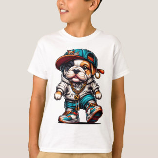 Fun Girls Streetwear Hip Hop Bulldog T-shirt