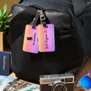 Fun Girls Trippin' to...Your Destination Colourful Luggage Tag