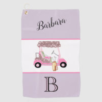 Fun Glitzy Golf Cart Monogram Name