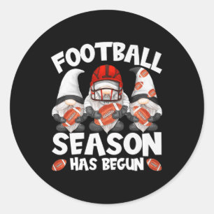 Fun Gnomes For Sunday And American Football Season Classic Round Sticker