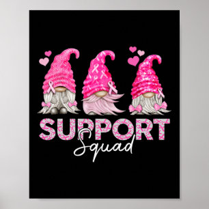 Fun Gnomies Support Squad Breast Cancer Awareness Poster