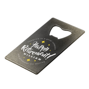 Fun Gold Glitter Stars Retirement New Adventures