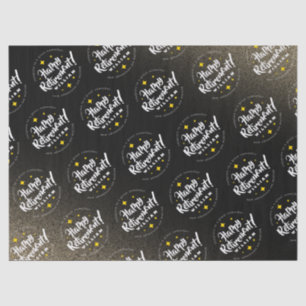 Fun Gold Glitter Stars Retirement New Adventures Tissue Paper