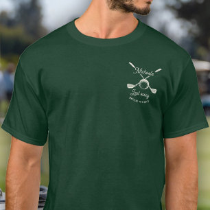 Fun Golf Bachelor Party Last Swing Before the Ring T-Shirt