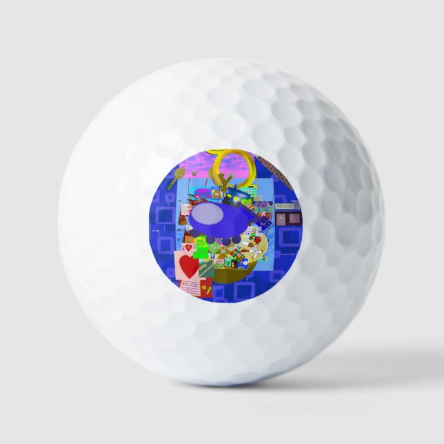Fun Golf Balls Cartoon Characters (Front)