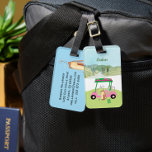 Fun Golf Cart Course Clubs Monogram Name  Luggage Tag<br><div class="desc">A touch of golf humour for the girl-friend in your life, who'll have fun with this one -- a fun golf cart for the golf lover who likes to play with style -- of just loves to play -- personalised with first name -- two colour custom and unique. Or, get...</div>