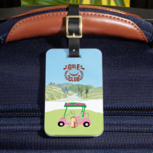 Fun Golf Cart Scenic League Club Logo Bag Luggage Tag