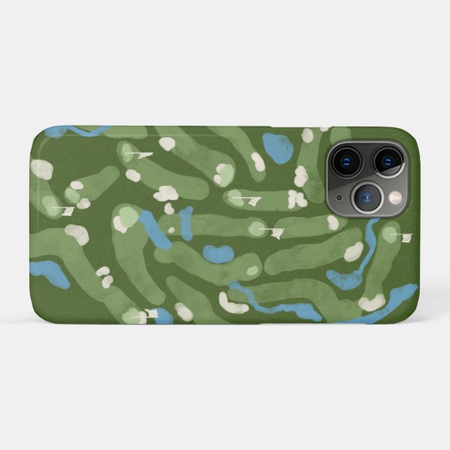 Fun golf course graphic on a phone case (Back (Horizontal))