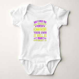 Fun Golf Design Quote Baby Bodysuit