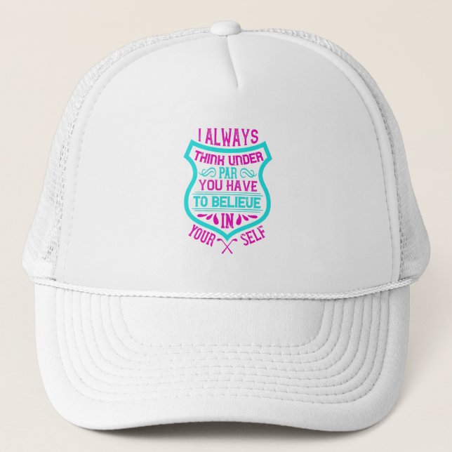 Fun Golf Design Quote Trucker Hat (Front)