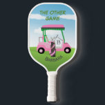 Fun Golf Gal Also Plays   Pickleball Paddle<br><div class="desc">Fun pickleball paddle for someone who is also an enthusiastic golfer. lor yourself or makes a special gift. Any design questions,  just send an email to charmdesignstudio@rcn.com and we'll be delighted to assist.</div>