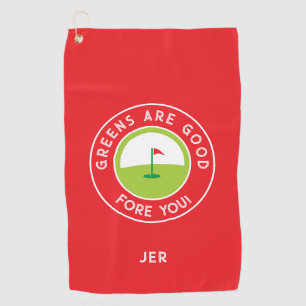 Fun Golf Greens Fore Golfer Funny Humour Custom Re Golf Towel