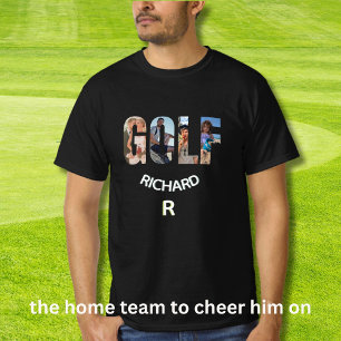 Fun Golf Photo Monogram Name  T-Shirt