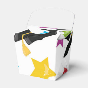 Fun graduation cap and stars favour box