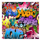 Fun Graffiti word art home decor poster