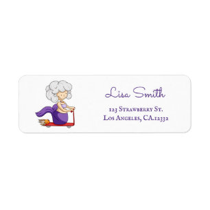Fun Grandmother Scooter Mermaid Return Address