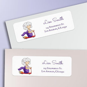 Fun Grandmother Scooter Mermaid Return Address