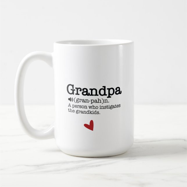 Fun Grandpa Definition Coffee Mug (Left)