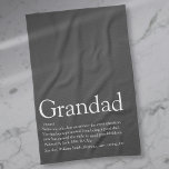 Fun Grandpa Grandad Papa Definition Quote Tea Towel<br><div class="desc">Personalize for your special grandpa, grandad, grandfather, papa or pops to create a unique gift for Farther's day, birthdays, Christmas or any day you want to show how much he means to you. A perfect way to show him how amazing he is every day. You can even customize the background...</div>