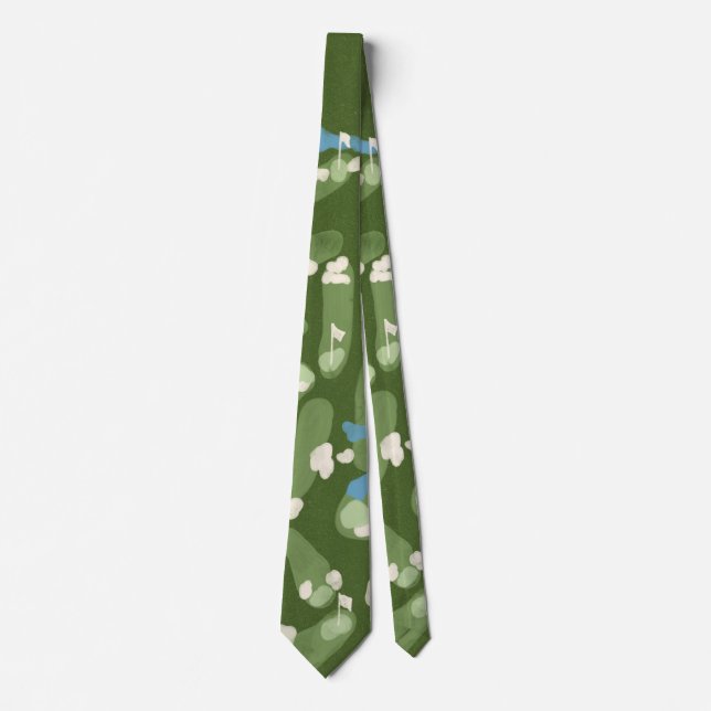 Fun graphic golf course tie (Front)