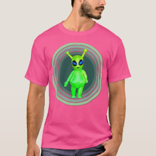Fun Green Alien Martian Extra Terrestrial Greeting T-Shirt