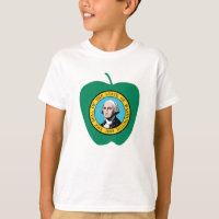 Fun Green Apple Washington State Flag