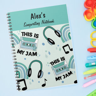 Fun Green Boys Songwriting Notebook