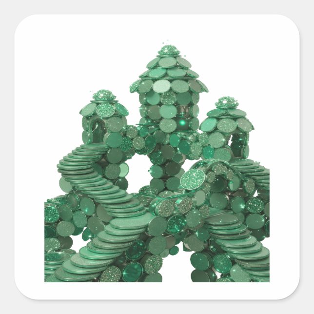 Fun Green GREEN COIN CASTLE Sticker Graphic (Front)