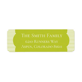 Fun Green Striped Address Labels