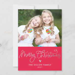 Fun Greeting EDITABLE COLOR Holiday Photo Card