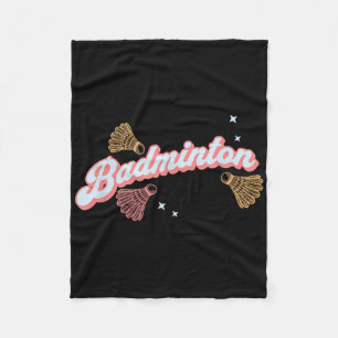 Fun Groovy Badminton And Shuttles  Fleece Blanket