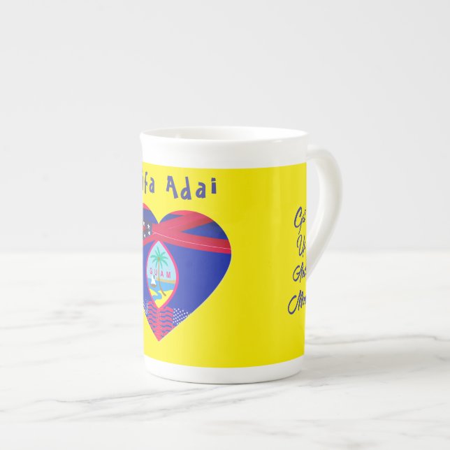 Fun Guam Coffee Time  Bone China Mug (Front Right)