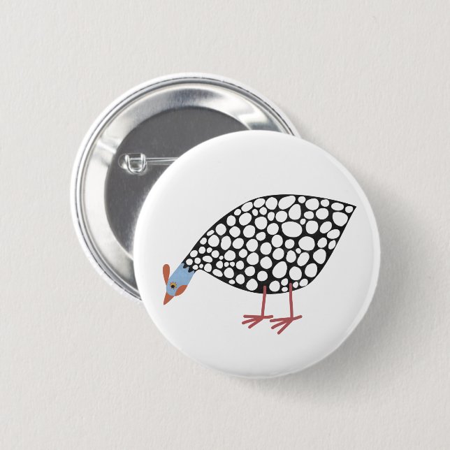 Fun Guinea Hen 6 Cm Round Badge (Front & Back)