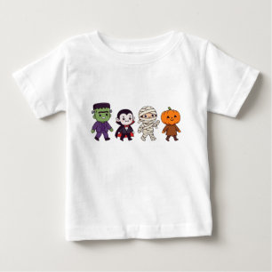 Fun Halloween Character Parade Graphic Baby T-Shirt