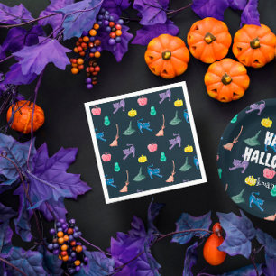 Fun Halloween characters, Halloween party Napkin