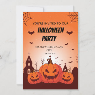 Fun Halloween Costume Party Invite Customisable