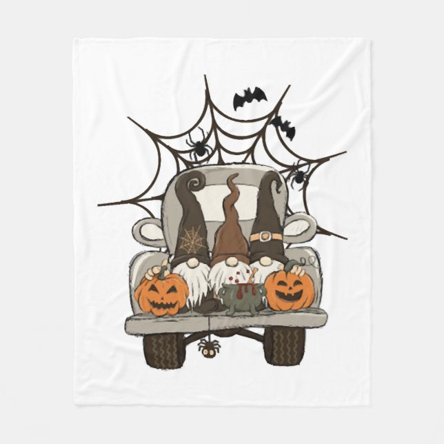 Fun Halloween Designs Halloween Gnomes on a    Fleece Blanket (Front)