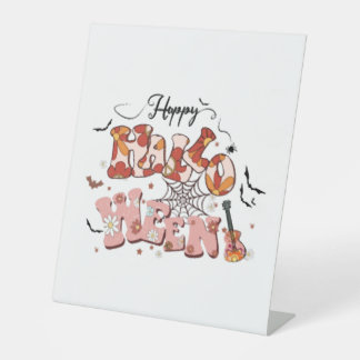 Fun Halloween Designs Happy Halloween Retro Pedestal Sign