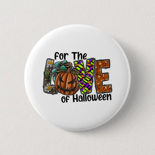 Fun Halloween Designs Hippie Halloween Retro 6 Cm Round Badge (Front)