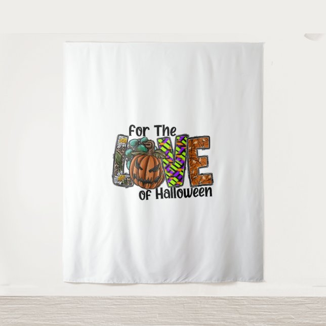 Fun Halloween Designs Hippie Halloween Retro Tapestry (Front)