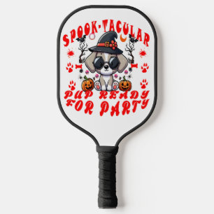 Fun Halloween Dog Pumpkin Design for Pets! Pickleball Paddle