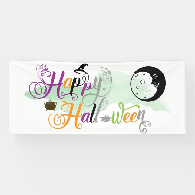 Fun Halloween Fancy Text Banner (Horizontal)