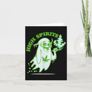 Fun Halloween Ghost Design Weed Smokers  Card