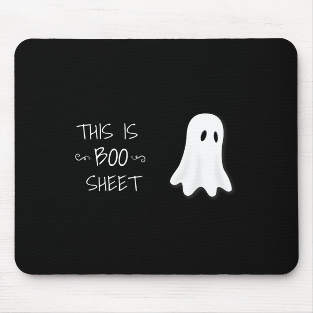 Fun Halloween ghost This is Boo Sheet   Mouse Pad (Front)