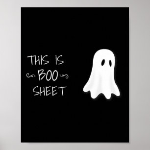 Fun Halloween ghost This is Boo Sheet Poster